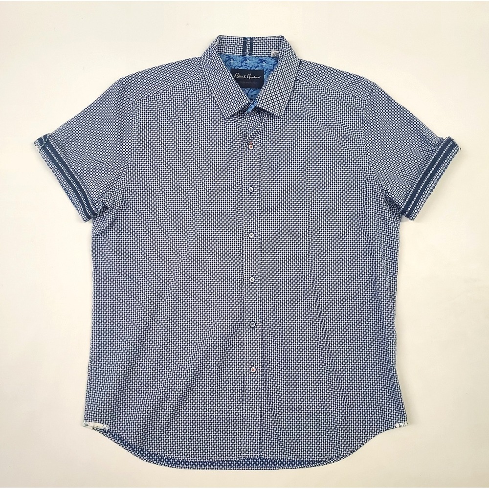 Robert Graham Modern Americana Mens Short Sleeve Button Down Shirt 2XL